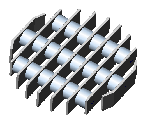 One-row circle magnets. TRIGLA